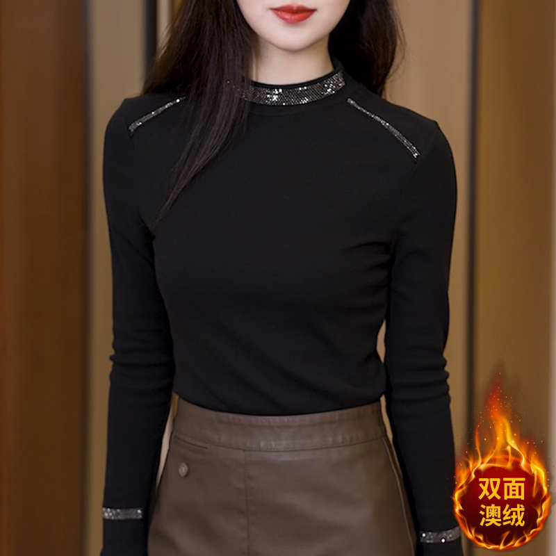 缇诗田加厚长袖T恤秋冬显瘦