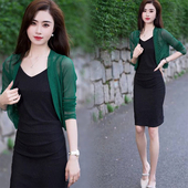 薄款 小披肩短款 网纱开衫 外搭罩衫 外套 配吊带裙 冰丝防晒衣女夏季