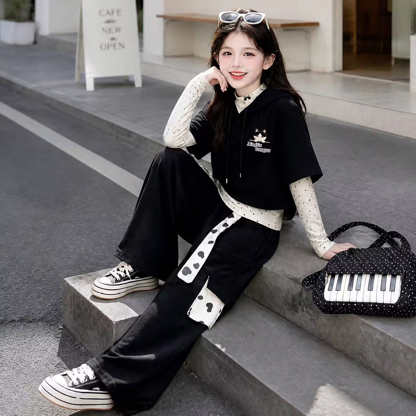 女童春秋运功大童早秋三件套