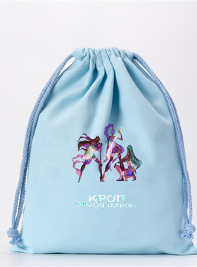 kpop 猎魔女团demonhunters便捷帆布束口包印花可爱卡通抽绳袋旅