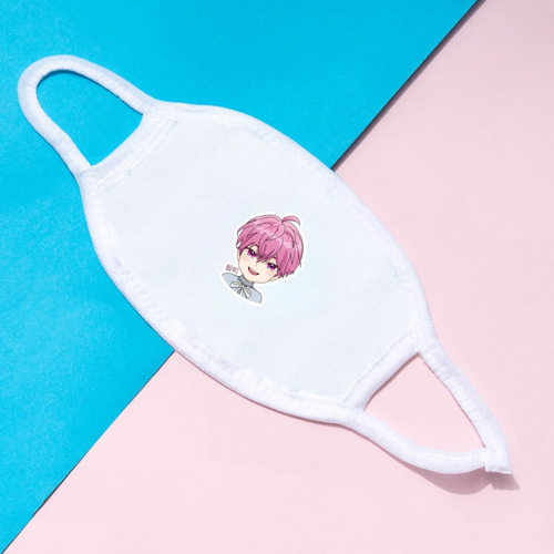 kpop plave男团周边黑白棉口罩炫酷口罩秋冬季防护口罩双层呼吸防