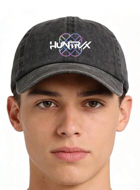 外贸HUNTRX女团系列水洗棒球帽多色可选印花遮阳帽外贸爆款鸭舌帽