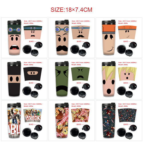roblox周边带盖饮水杯 虚拟世界动漫学生款便携运动饮水杯 水壶