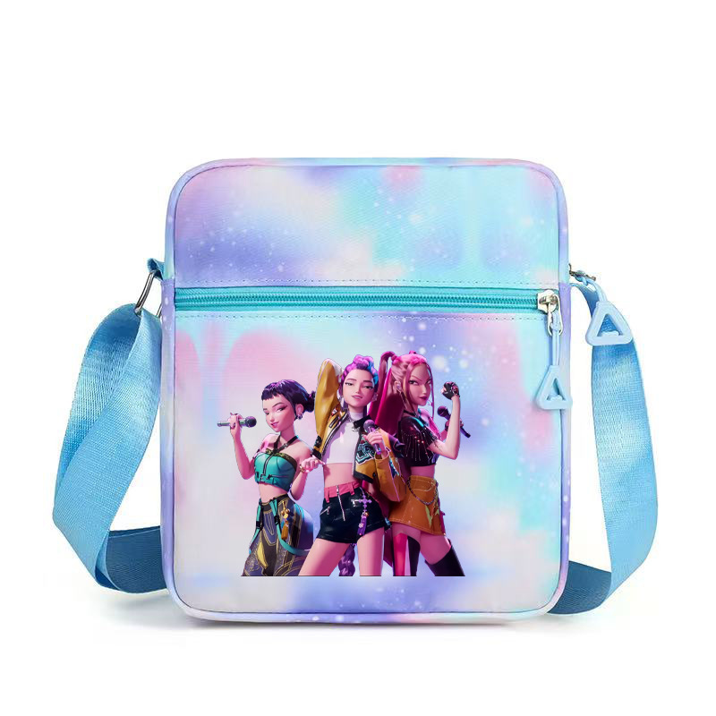 跨境新款猎魔女团Saja Boys周边印花单肩包女士斜挎包书包单肩包