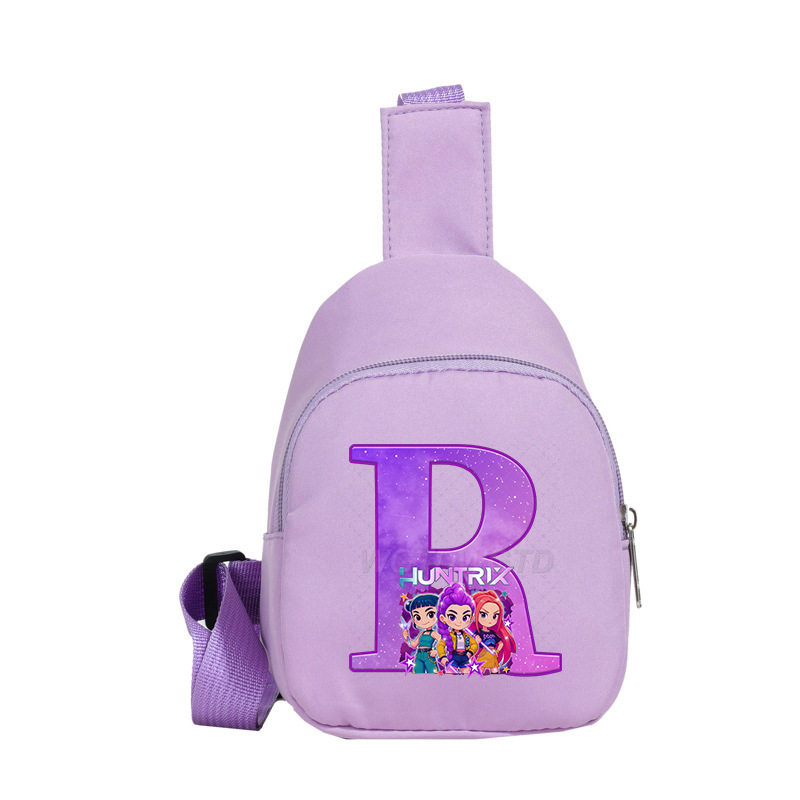 KPop Demon Hunters猎魔女团儿童胸包26字母印花时尚单肩斜挎小包,运动包/户外包/配件,单肩包,淘宝优惠券,粉丝福利购,淘宝优惠卷