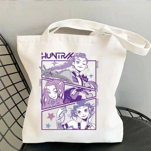 KPop Demon Hunters猎魔女团帆布包手提袋跨境时尚单肩包女大容量