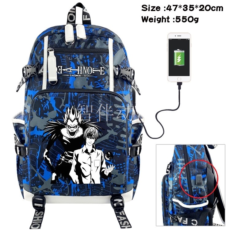 死亡笔记背包 二次元周边usb数据线双肩背包学生书包电脑包旅行包,箱包皮具/热销女包/男包,双肩背包,淘宝优惠券,粉丝福利购,淘宝优惠卷