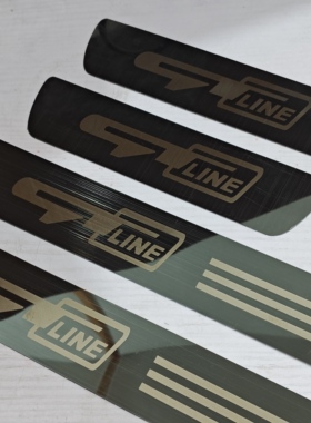 适用picanto/rio/gtline碳纤汽车门槛条防护防刮迎宾踏板不锈钢条