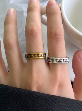 古金不掉色小圈口925纯银戒指