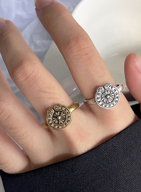 十字架船舵戒指男款小众设计