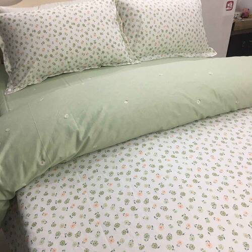 AB版加厚小碎花100纯棉密厚斜纹单件被罩枕套双人床单被套四件套