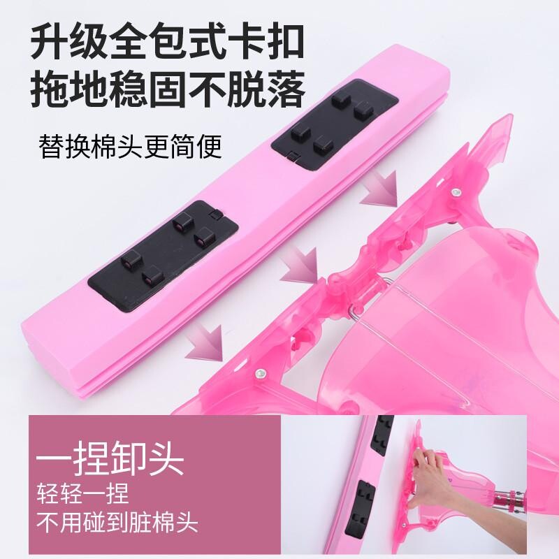 保乐洁新款海绵拖把大号胶棉吸水一拖净家用免手洗懒人拖把头拖布