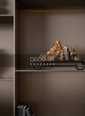 邸高家居新中式公司前台装饰品摆件高档办公室样品展示柜软装布置