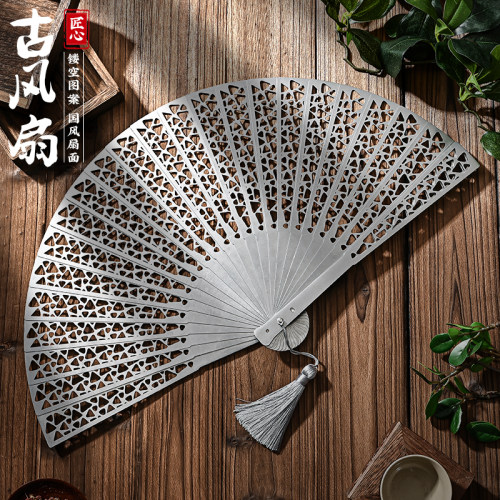 防身太极  全钢不锈钢折扇
