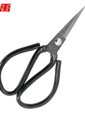 冰禹剪刀剪子塑柄碳钢工业用裁缝皮革剪打包剪刀(黑色A1)BYK-413