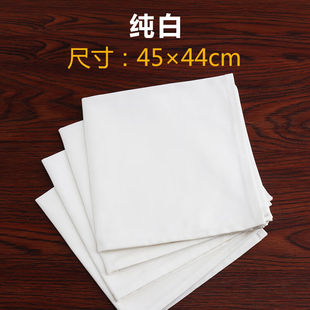创京懿选白色纯棉口布餐巾布加厚酒店餐厅专用咖啡厅餐巾擦杯布棉