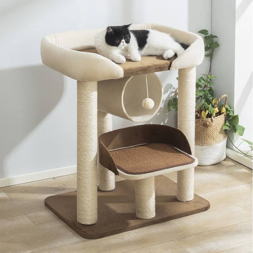 迦宠猫爬架猫窝猫树一体大床猫架大型布偶缅因多层豪华太空舱剑麻