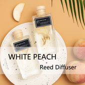 白桃人间水蜜桃味香薰精油无火藤条家居香水室内香氛果香清新