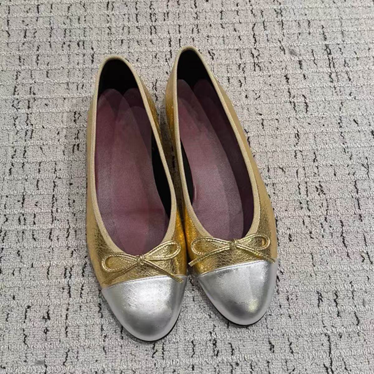 2026新款春季拼色小香风蝴蝶结玛丽珍单鞋女平底金色晚晚风休闲鞋,女鞋,玛丽珍鞋,淘宝优惠券,粉丝福利购,淘宝优惠卷