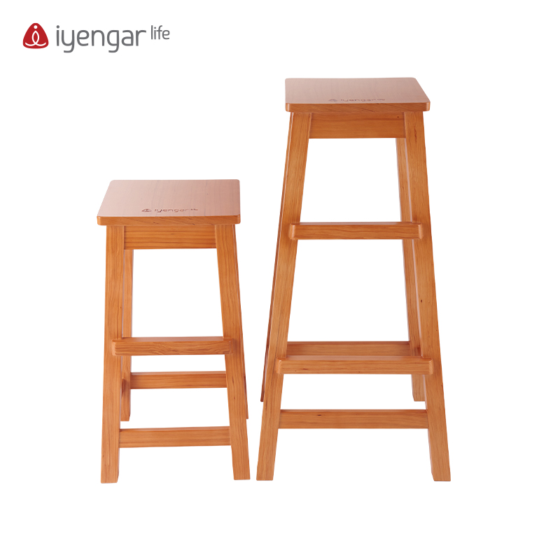 艾扬格Life 瑜伽辅具鸡翅木高凳木制支撑舒展拉伸器辅助工具新品