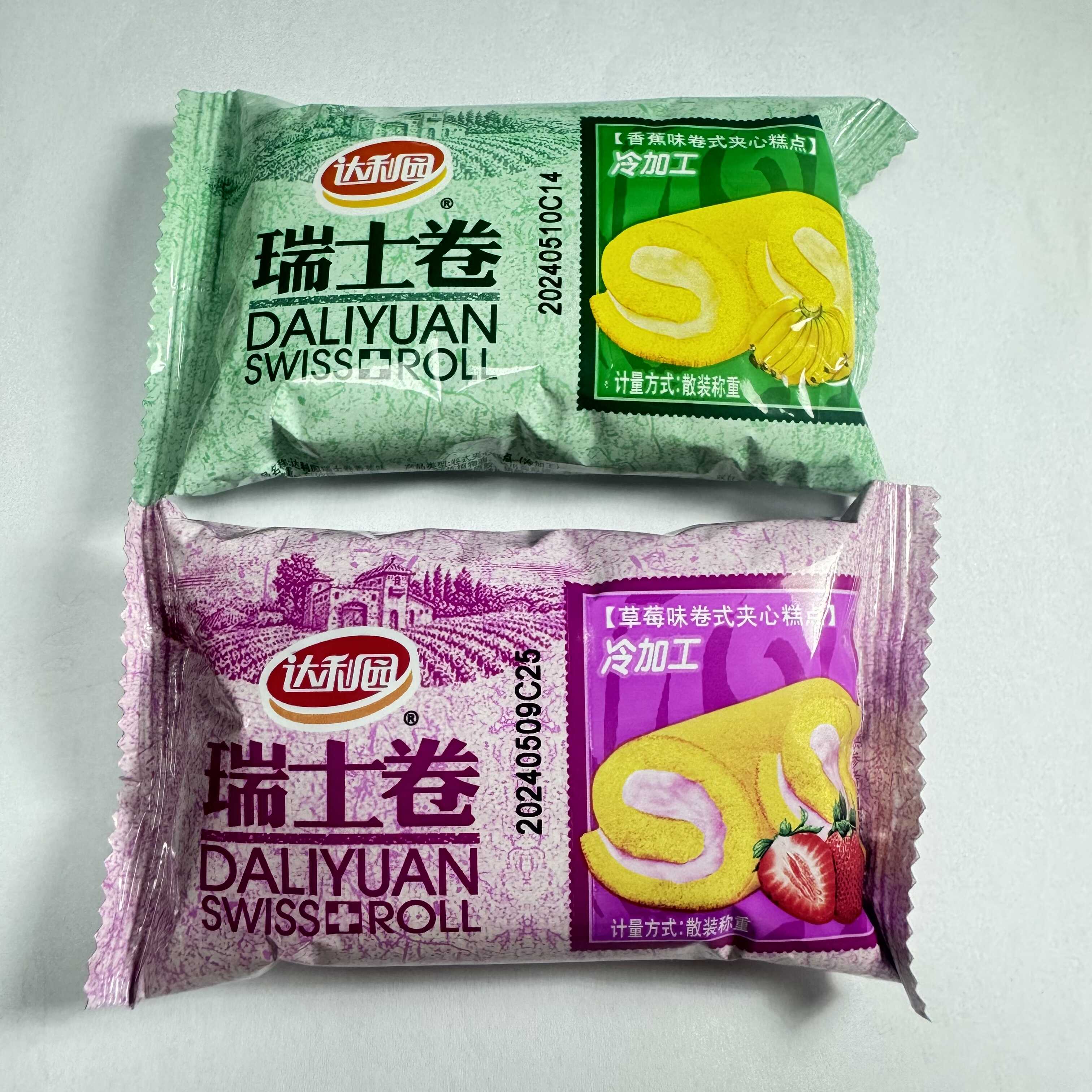 达利园瑞士卷草莓香蕉味卷式夹心
