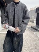 百搭休闲潮牌宽松外套 男士 新款 休闲加绒夹克时尚 2025冬季