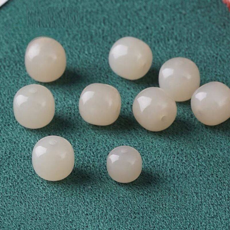 粉色老型桶珠远疆玉阁和田玉