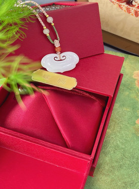 天然和田玉羊脂白玉如意锁吊坠挂件玉质温润油性十足饱满有型男女