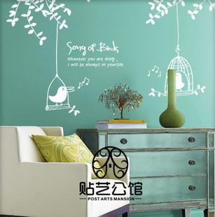 有趣大型照片背景客厅儿童房床头装 Funny 饰墙贴 081 Cage 韩式