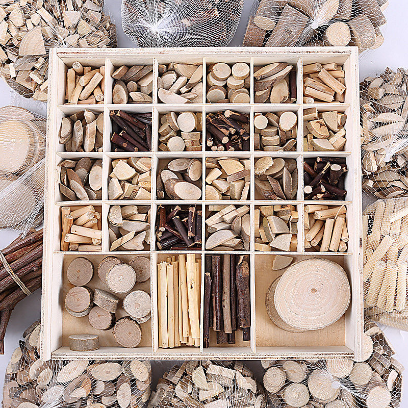 幼儿园手工DIY木片干树枝材料包