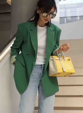 上货店2021春夏新品炸街西装高级设计感英伦洋气百搭休闲外套女潮