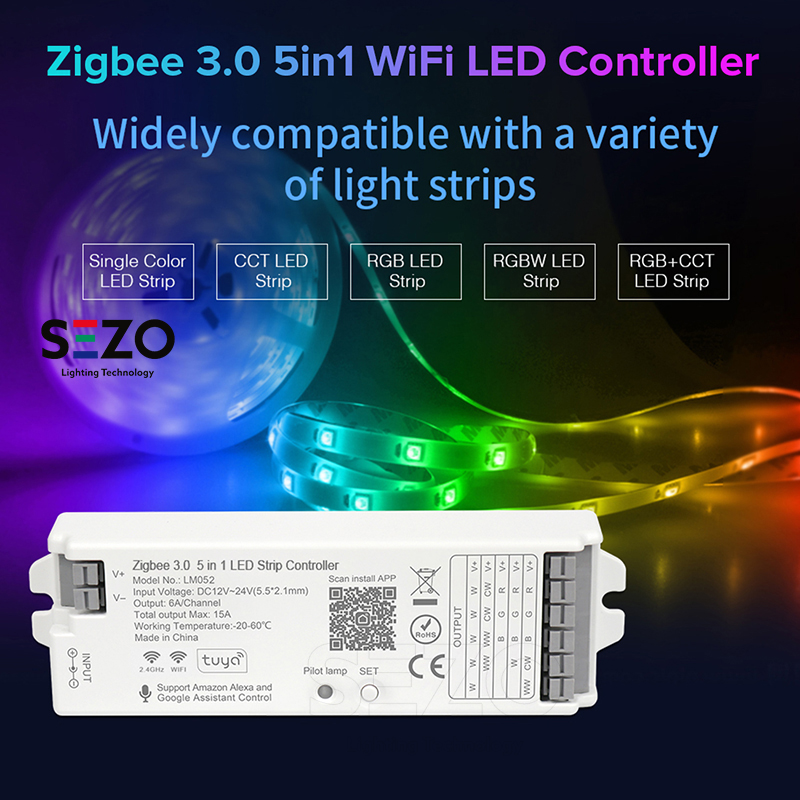 TuyaZigbee3.0涂鸦LED控制器LM052兼容Hue和smartthings网桥控制