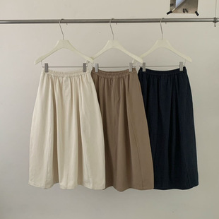 韩国东大门洋气立体裁剪廓形山系花苞裙工装裙南瓜半身裙2026新款