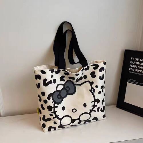 卡通帆布包包女百搭单肩通勤