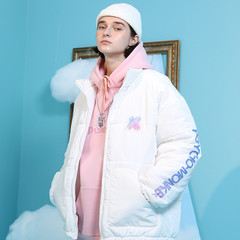 SSURPLUS联名PCMY刷漆小LOGO棉服羽绒棉潮牌加厚宽松男女情侣棉袄