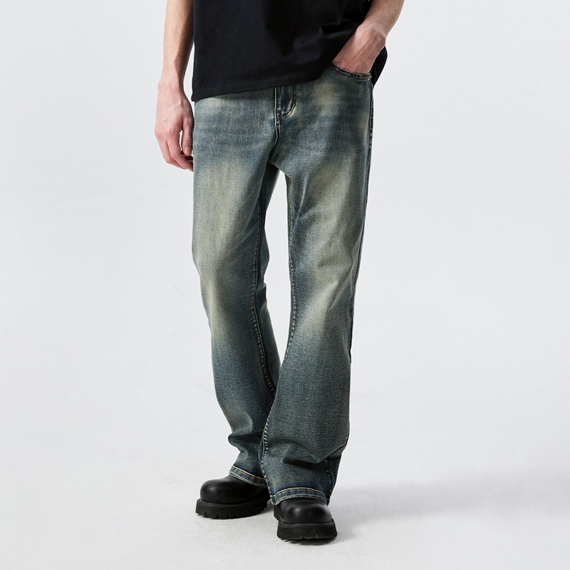 新因素美式水洗cleanfit微喇牛仔裤男款内华达做旧复古vibe休闲裤