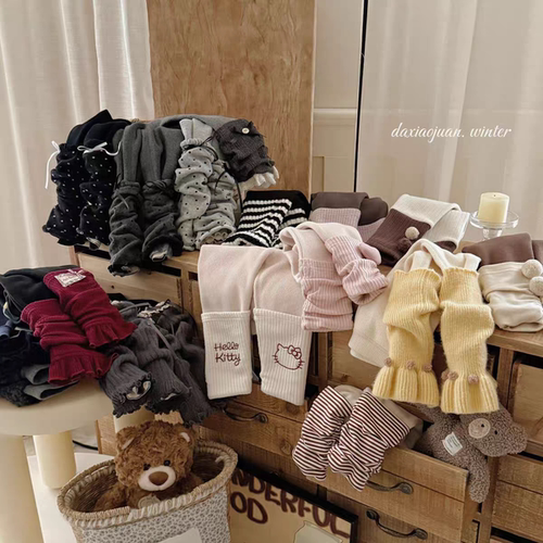 季女童大小卷加绒加厚保暖打底裤