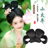 汉服头饰女古风假发一体式 唐风造型日常垫发包 小太平发髻古装