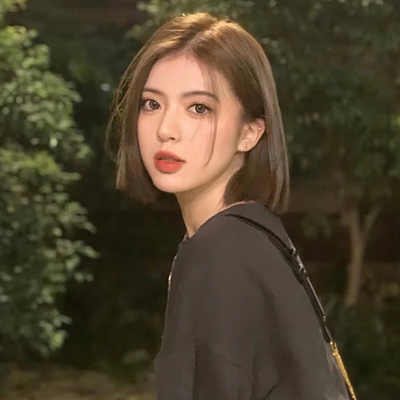 网红韩式假发女短发一刀切气质修脸龄中分无刘海短直发全头套式