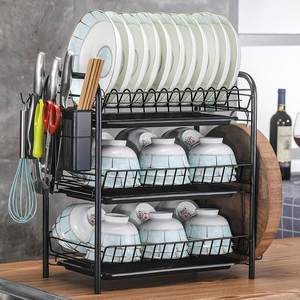 Dish rack kitchen shelf floor drain rack tableware storage