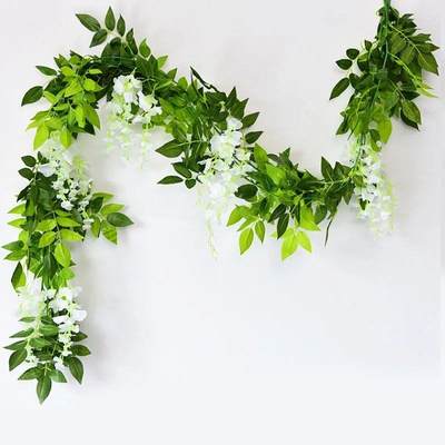 180cm Fake Ivy Wisteria Flowers Artificial Plant Vine Garlan