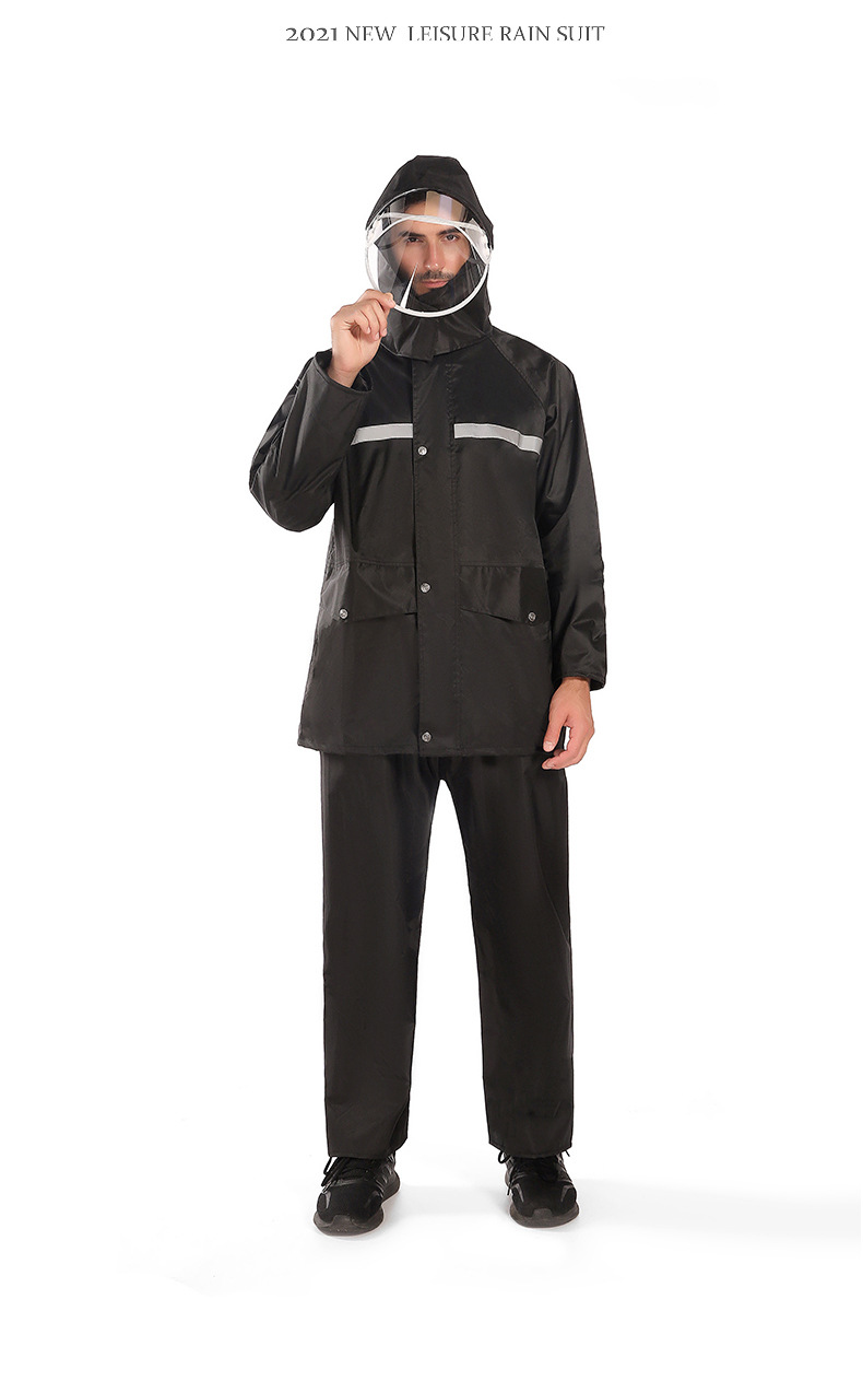 防暴雨成人分体式雨衣雨裤套装电动车雨衣反光雨衣骑行套装