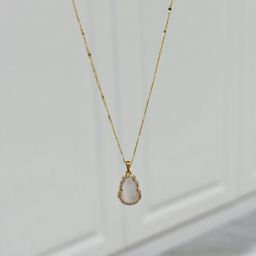 s925纯银波光粼粼闪片锁骨链女2025新款简约百搭高级感葫芦项链