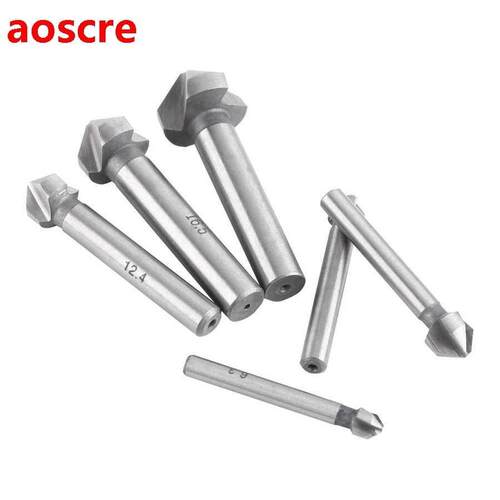 3 Flute 90 Degree Hss Chamfer Cutter Bit Chamfering Counters