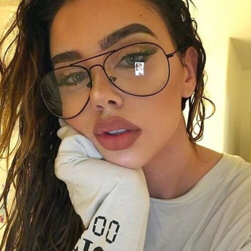 Men Classic Pilot Glasses Frame Women Fashion Myopia Glasses