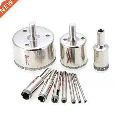 10pcs 3-50mm Coated Core Hole Saw Drill Bit Set For Tiles Ma