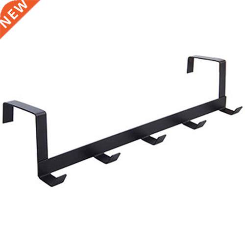 Smart Wide over the Door Rack Wrought Iron Hook Black