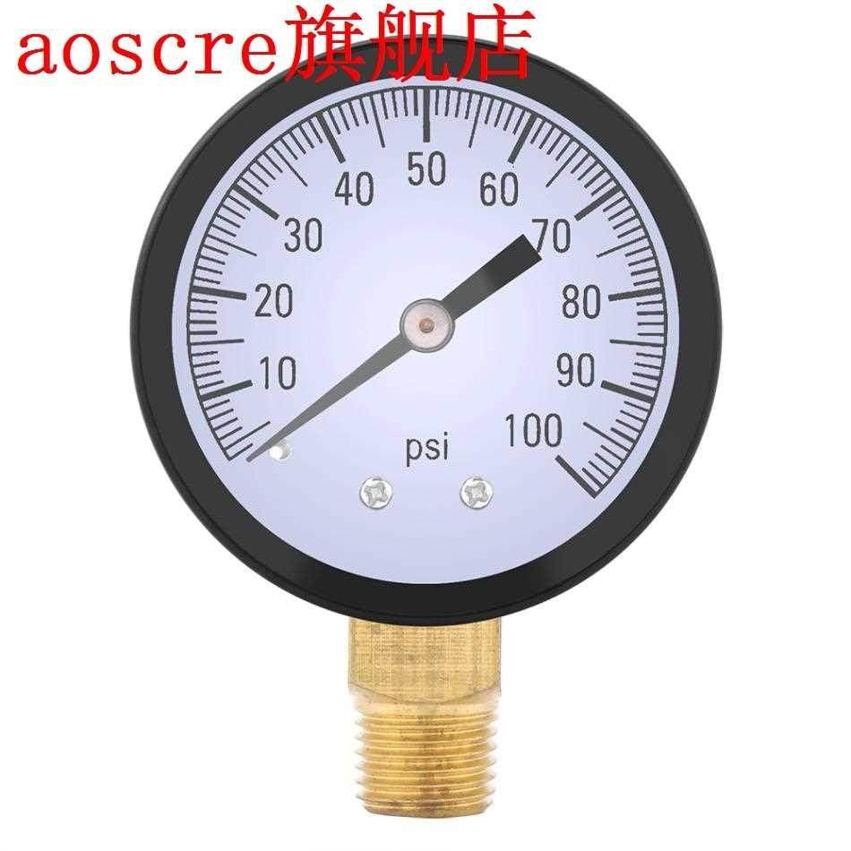 0-100PSI 1/4 BSPT Pressure Gauge Manometer Water Oil Air Pre