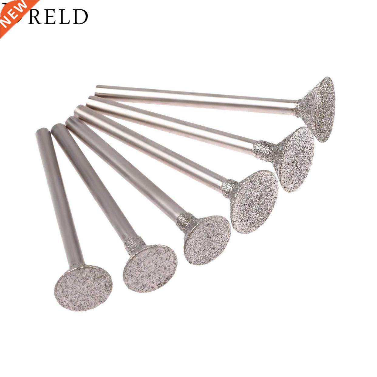 6Pcs Dremel Accesories Drill Diamond Grinding Head Burrs Bit