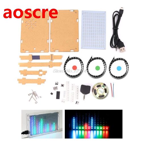 Colorful Music Spectrum LED Display DIY Kit Flashing Light E